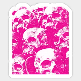 pink skulls Sticker